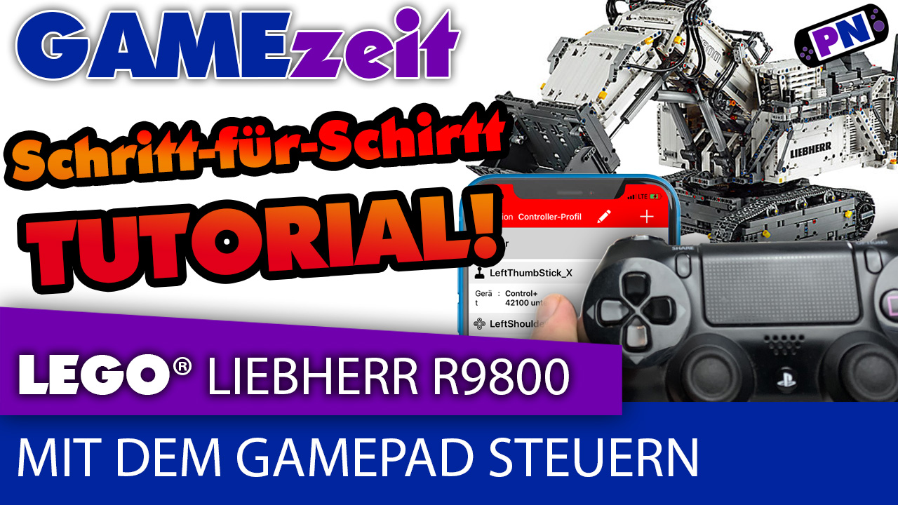 Gamezeit #12: LEGO® Control+ (Liebherr R9800) Gamepad-Tutorial! Schritt für Schritt Anleitung