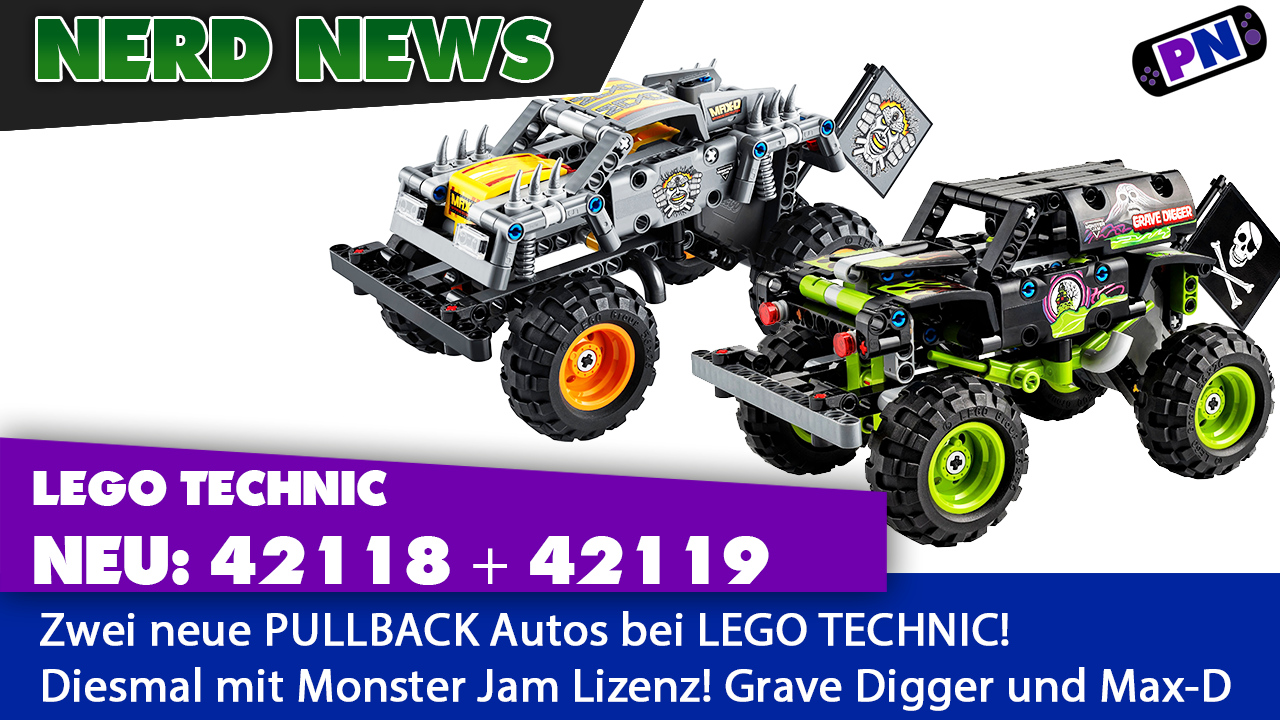 TECHNIC Pullback Neuheiten 2021: Monster Trucks! Grave Digger + MAX-D (42118 + 42119)