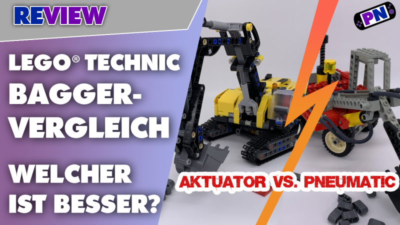 Fast 30 Jahre auseinander! Aktuator vs Pneumatik! LEGO® TECHNIC Bagger-Vergleich! 42121 vs. 8837!