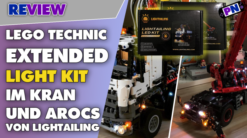 Was für ein Erlebnis! LEGO TECHNIC Mit Kits von Lightailing beleuchtet: Arocs + Kran (42043 + 42082)