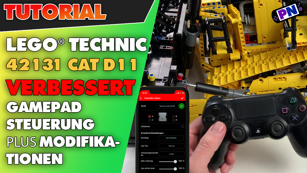 Verbessert! Controller Steuerung und 4 günstige Modifikationen für den LEGO® TECHNIC CAT D11 42131