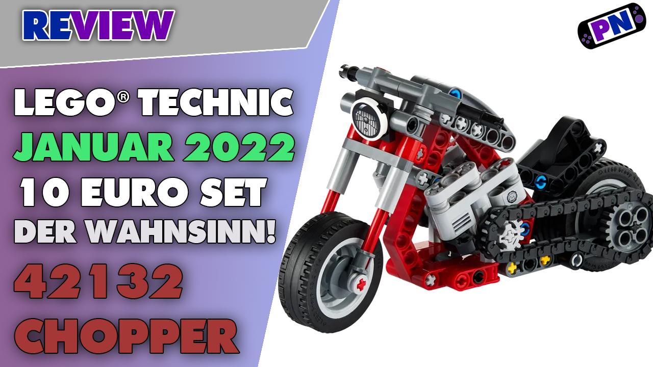 Was für ein scharfes Teil! Der LEGO® TECHNIC Chopper / Motorrad 42132 ist ein 10-Euro Must-Have