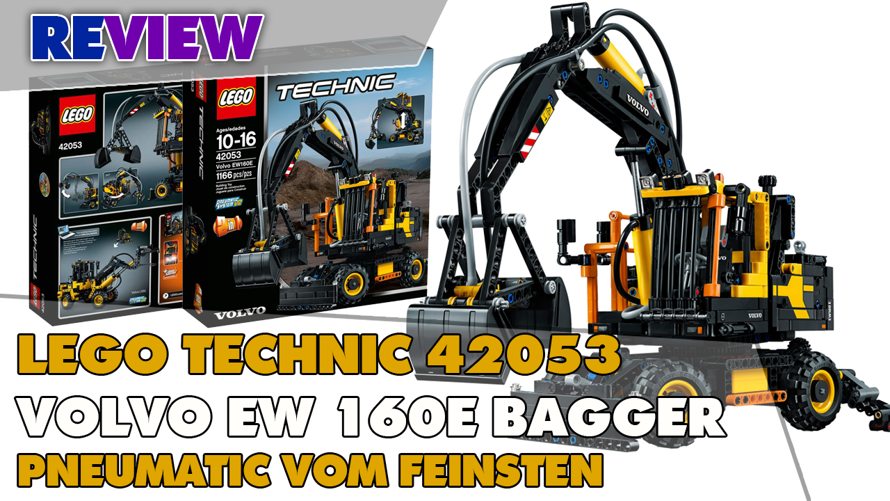 Retro und doch ein Vorgeschmack auf den Sommer! Volvo EW160E Pneumatik-Bagger LEGO® TECHNIC 42053