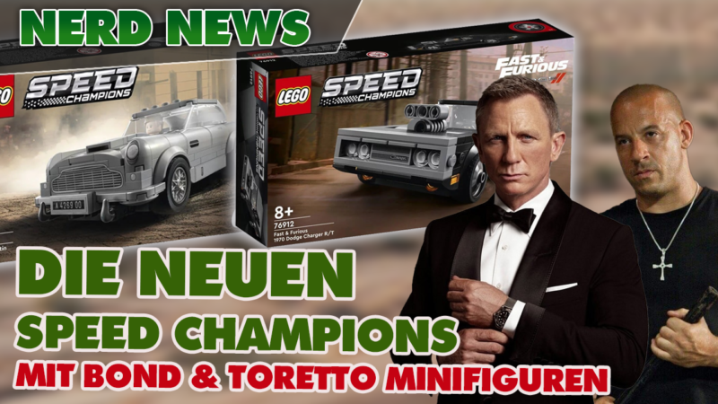 Bond und Toretto Minifiguren! LEGO® Speed Champions Aston Martin DB5 76911 & Dodge Charger 76912 angekündigt
