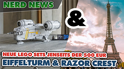 Jenseits der 500 Euro: LEGO® Eiffelturm (10307) und LEGO® Star Wars UCS Razor Crest (75331) kommen