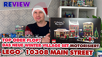 Top oder Flop? Jedenfalls nachträglich motorisiert: LEGO® 10308 Main Street / Weihnachtlich geschmückte Hauptstraße (Winter Village)