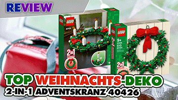 Tolle Kreativ-Deko für Weihnachten aus LEGO®: Der 2-in-1 Adventskranz (40426)