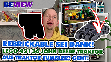 Traktor wird zu Batman Tumbler 🚜>🦇: LEGO® TECHNIC John Deere 42136  Rebrickable Umbau / Alt Build