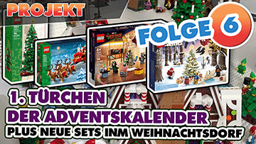 1. Türchen LEGO® Adventskalender + Winterlandschaft Ausbau mit Baum und Co. LEGO® Weihnachtssets Winter Village – Folge 5