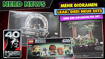 Leak: Star Wars Dioramen, Brickheadz und ein Set gestrichen: Todesstern + Endor Speeder Bike Chase (75352 + 75353 + 40623)