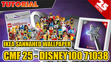 LEGO® CMF 25 DISNEY100 IKEA Sannahed Wallpaper / Hintergründe für Bilderrahmen – Collectible Minifigures