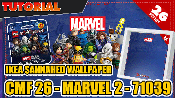 LEGO® CMF 26 Marvel Serie 2 – IKEA Sannahed Wallpaper / Hintergründe für Bilderrahmen – Collectible Minifigures