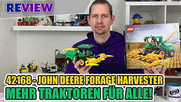 Ihr wolltet Traktoren. Bitte: Mehr John Deere? Ja! LEGO TECHNIC 42168 Forage Harvester / Feldhäcksler im Review
