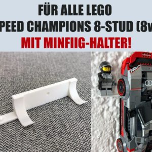 Wandhalter LEGO Speed Champions (8 Stud / 8w) mit Minifigurhalter